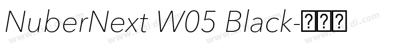 NuberNext W05 Black字体转换